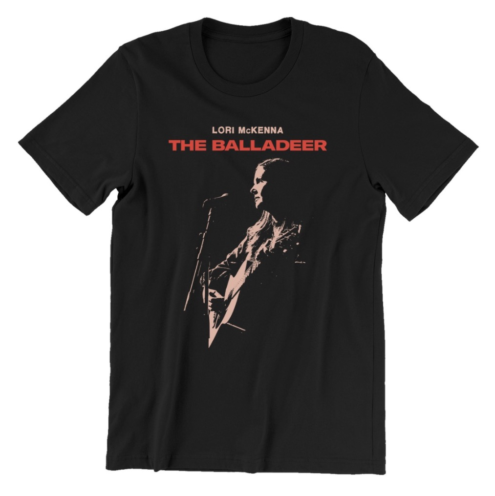 LM the balladeer photo black tee Lori McKenna